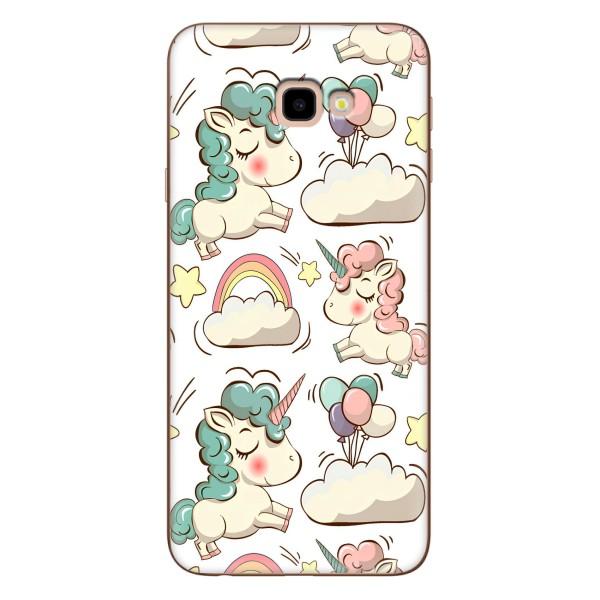 Чехол для Самсунг Ж4+, Ж4 Плюс - (Единорожки - Новинки) (AlphaPrint) – Единорожки