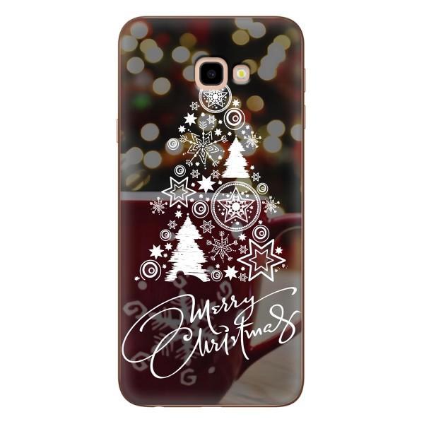 Рождественские Чехлы для Samsung Galaxy J4+, J4 Plus, J415 (VPrint) – Елочка узорная