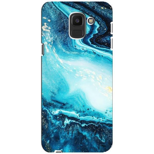 Мраморный чехол на Samsung Galaxy J6 2018, J600F (VPrint) – Голубой мрамор