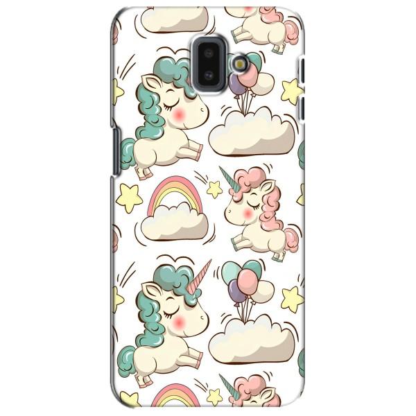 Чехол для Самсунг J6 Плюс, J6+ 2018 (J610) - (Единорожки - Новинки) (AlphaPrint) – Единорожки