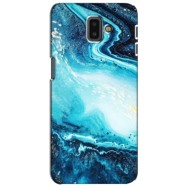 Мраморный чехол на Samsung Galaxy J6 Plus, J6 Plus, J610 (VPrint) – Голубой мрамор