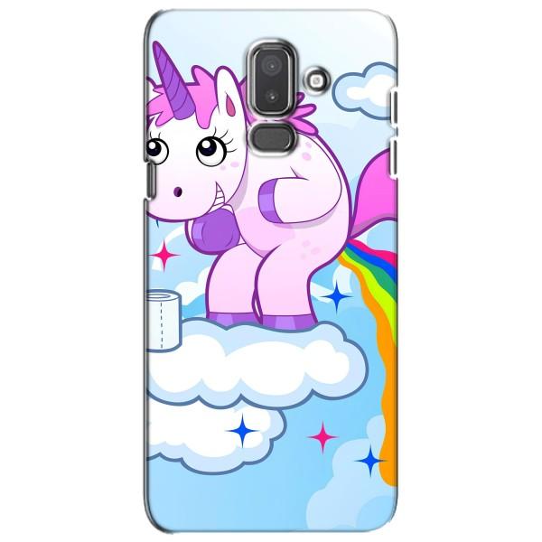 Чехол Unicorn на Samsung Galaxy J8-2018, J810 – Радуга единорожка