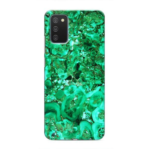 Мраморный чехол на Samsung Galaxy M02s (VPrint) – Салатный Мрамор