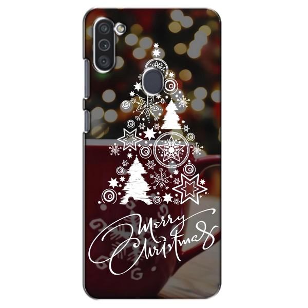 Рождественские Чехлы для Samsung Galaxy M11 (VPrint) – Елочка узорная