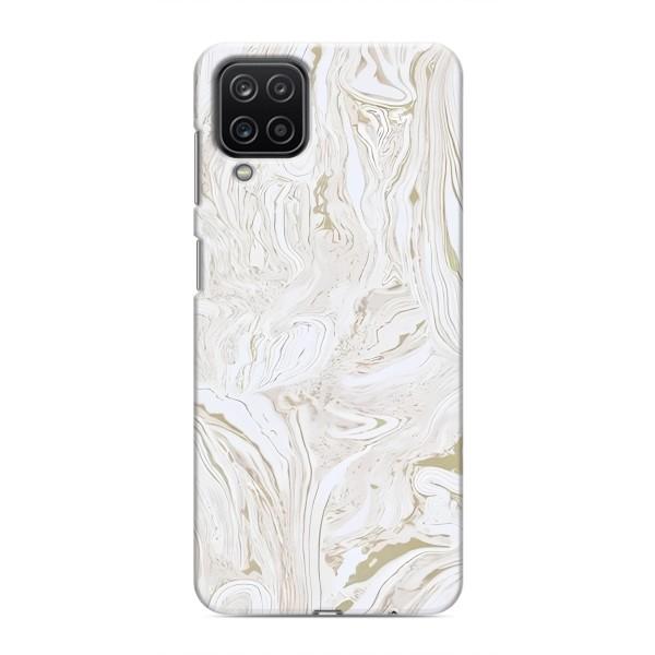 Мраморный чехол на Samsung Galaxy M12 (VPrint) – Белый мрамор