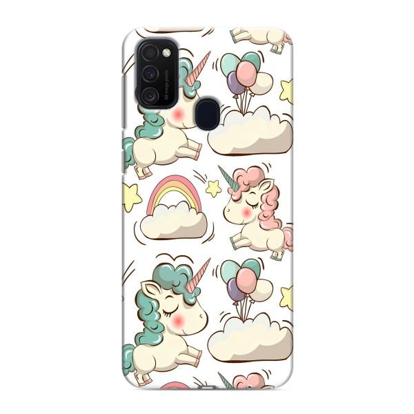 Чехол для Самсунг М21s - (Единорожки - Новинки) (AlphaPrint) – Единорожки