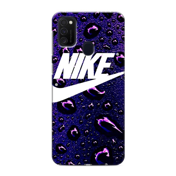 Чехол с логотипом Найк на Samsung Galaxy M21s – Найк на фиолетовом