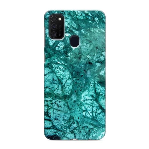 Мраморный чехол на Samsung Galaxy M21s (VPrint) – Зеленый мрамор
