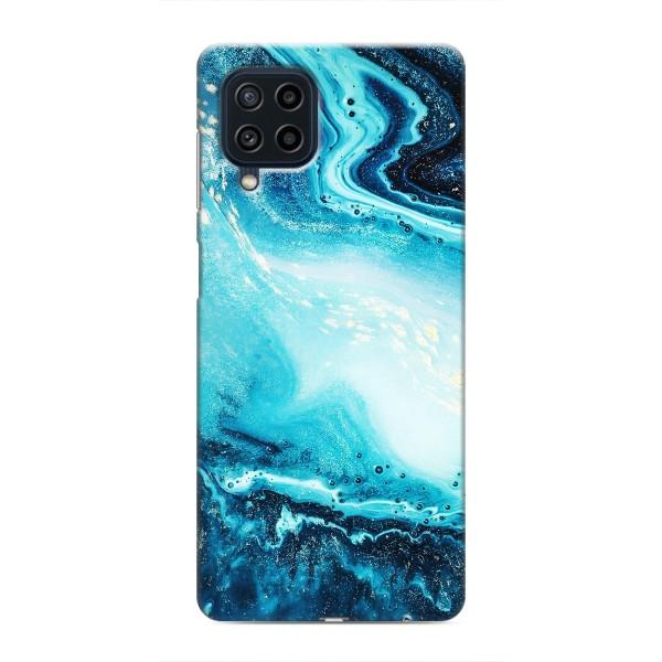 Мраморный чехол на Samsung Galaxy M22 (VPrint) – Голубой мрамор
