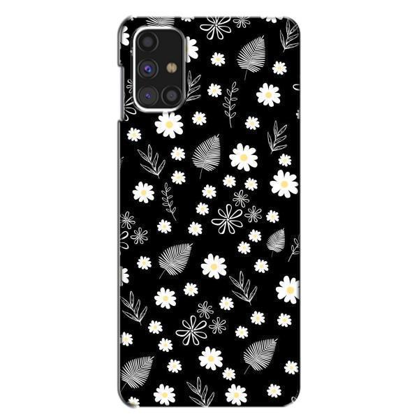 Чехлы с тематикой "ЦВЕТЫ" на Samsung Galaxy M31s – цветение на чорном