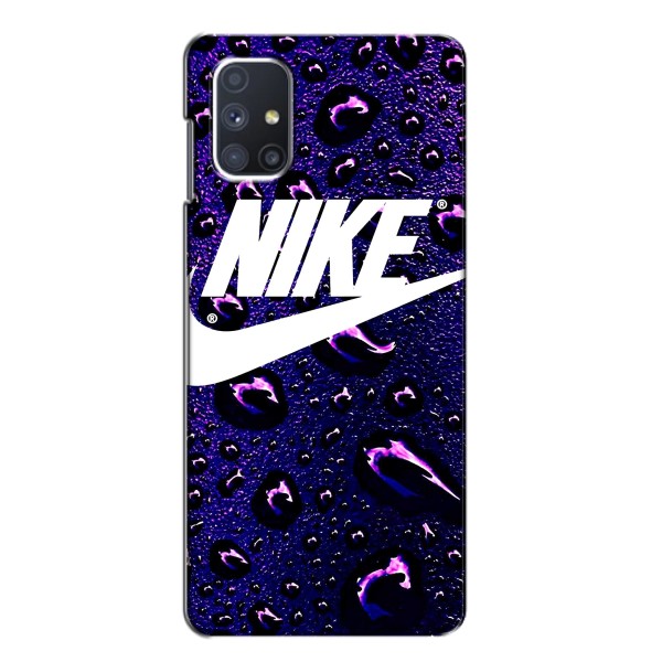 Чехол с логотипом Найк на Samsung Galaxy M51 – Найк на фиолетовом