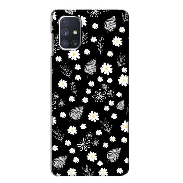 Чохли з тематикою "КВІТИ" на Samsung Galaxy M51 – цвітіння на чорному