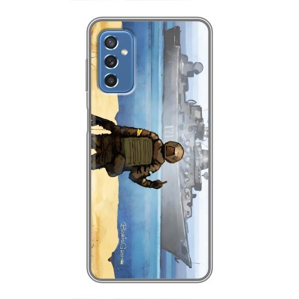 Чехол с принтом (Русский корабль...) для Самсунг М52 (AlphaPrint) – Русский корабль