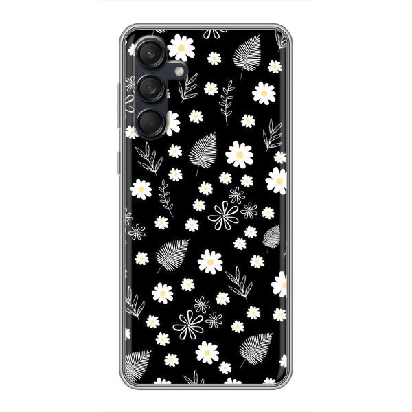 Чехлы с тематикой "ЦВЕТЫ" на Samsung Galaxy M55 5G – цветение на чорном