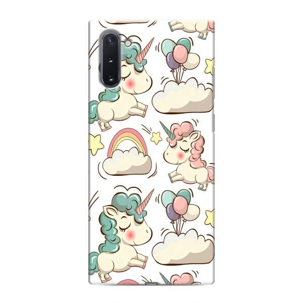 Чехол для Самсунг Галакси Ноут 10 - (Единорожки - Новинки) (AlphaPrint) – Единорожки