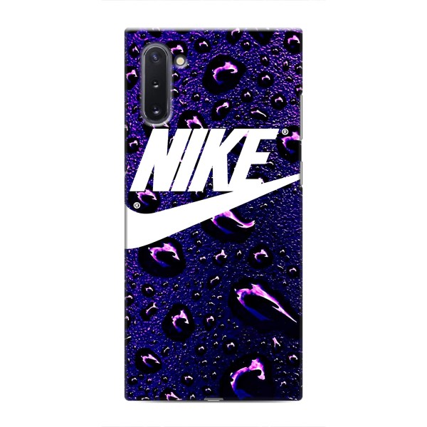Чехол с логотипом Найк на Samsung Galaxy Note 10 – Найк на фиолетовом