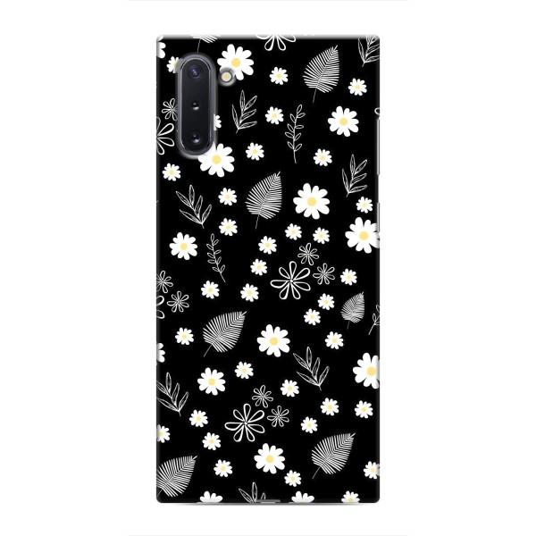 Чехлы с тематикой "ЦВЕТЫ" на Samsung Galaxy Note 10 – цветение на чорном