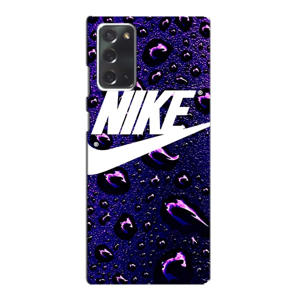 Чехол с логотипом Найк на Samsung Galaxy Note 20 – Найк на фиолетовом