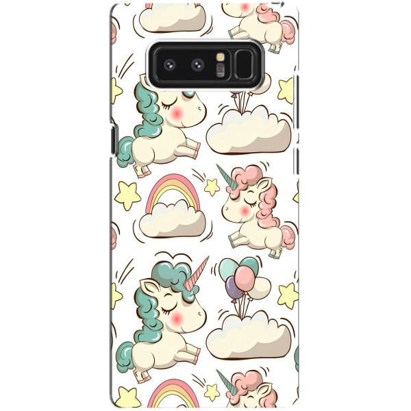 Чехол для Самсунг Галакси Ноут 8 - (Единорожки - Новинки) (AlphaPrint) – Единорожки