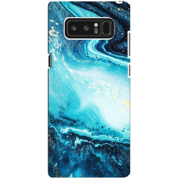 Мраморный чехол на samsung Galaxy Note 8 (VPrint) – Голубой мрамор