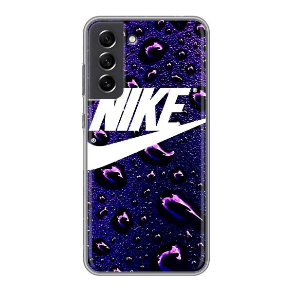 Чехол с логотипом Найк на Samsung Galaxy S21 FE – Найк на фиолетовом