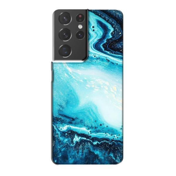 Мраморний чехол на Samsung Galaxy S21 Plus (VPrint) – Блакитний мрамор