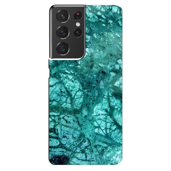 Мраморный чехол на Samsung Galaxy S21 ultra (VPrint) – Зеленый мрамор