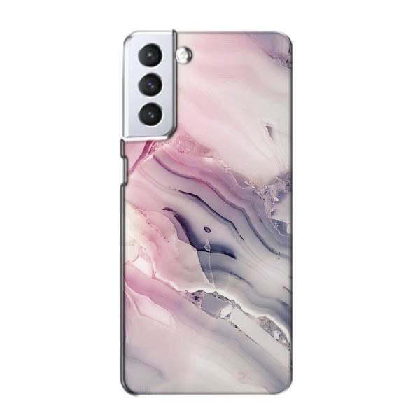 Мраморный чехол на Samsung Galaxy S21 (VPrint) – Пурпурный Мрамор