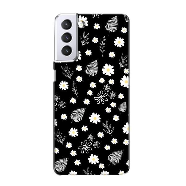 Чехлы с тематикой "ЦВЕТЫ" на Samsung Galaxy S21 – цветение на чорном