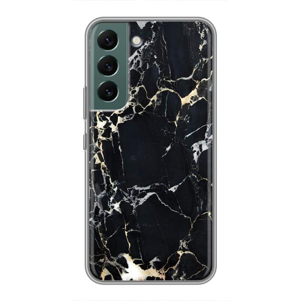 Чехол с текстурой Мрамора на Самсунг Галакси С22 Плюс – Чёрный мрамор