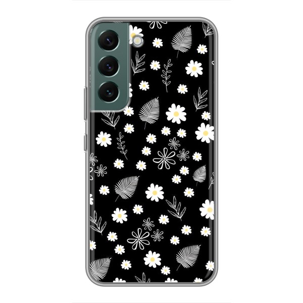 Чохли з тематикою "КВІТИ" на Samsung Galaxy S22 – цвітіння на чорному