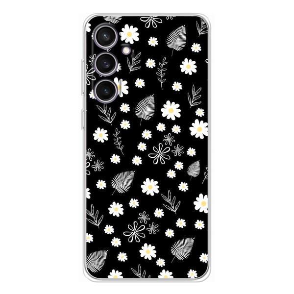 Чехлы с тематикой "ЦВЕТЫ" на Samsung Galaxy S24 FE – цветение на чорном