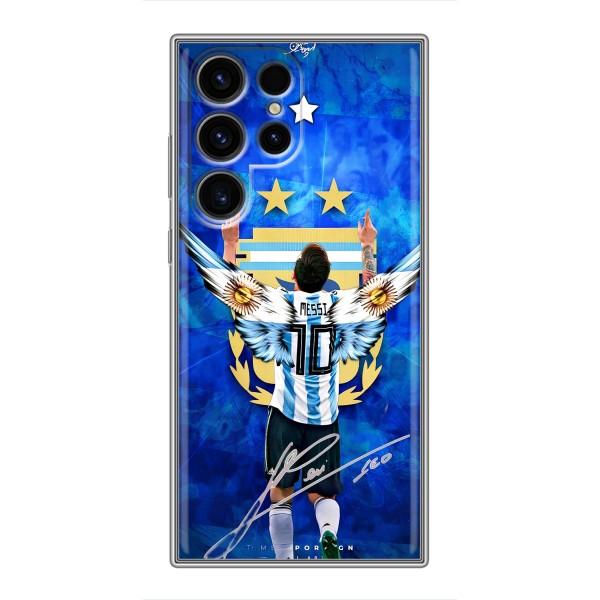 Чохли для Samsung Galaxy S24 Ultra (Leo чемпіон) (AlphaPrint) – Мессі збірна