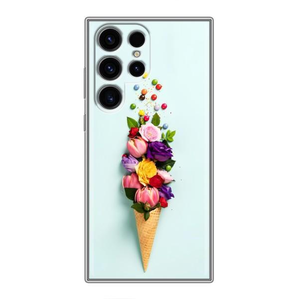 Чехлы с тематикой "ЦВЕТЫ" на Samsung Galaxy S24 Ultra – Цветок-мороженное