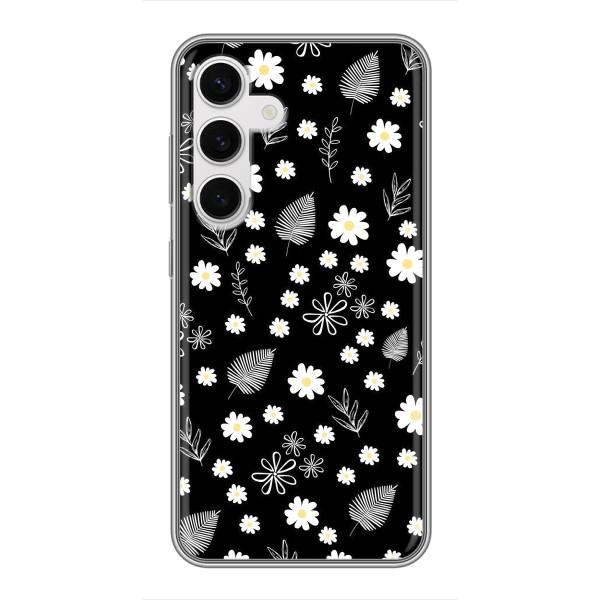 Чехлы с тематикой "ЦВЕТЫ" на Samsung Galaxy S24 – цветение на чорном
