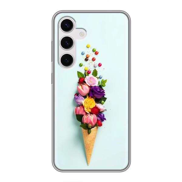Чехлы с тематикой "ЦВЕТЫ" на Samsung Galaxy S24 – Цветок-мороженное