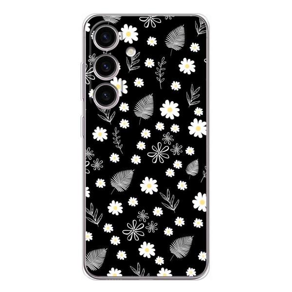 Чехлы с тематикой "ЦВЕТЫ" на Samsung Galaxy S25 – цветение на чорном