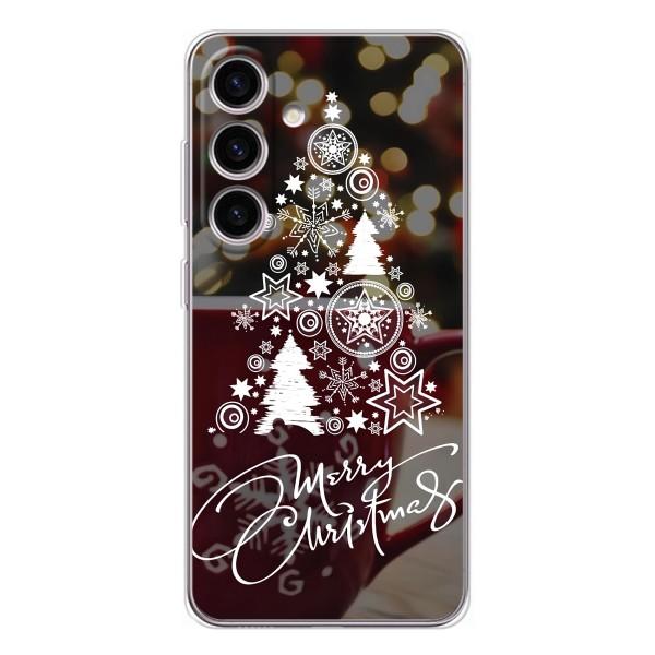 Рождественские Чехлы для Samsung Galaxy S25 (VPrint) – Елочка узорная