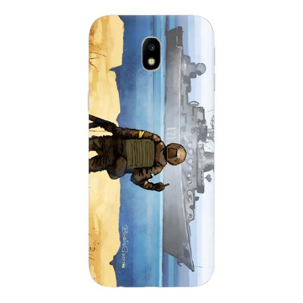 Чехол с принтом (Русский корабль...) для Самсунг Джи7 2017, Джи7 Европейская версия (AlphaPrint) – Русский корабль