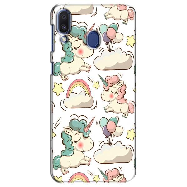 Чехол для Самсунг М20 - (Единорожки - Новинки) (AlphaPrint) – Единорожки