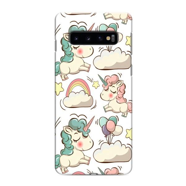 Чехол для Самсунг С10 Плюс - (Единорожки - Новинки) (AlphaPrint) – Единорожки