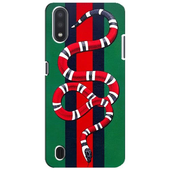Чехлы ГУЧЧИ для Самсунг М01 Кор (AlphaPrint) – Gucci змия