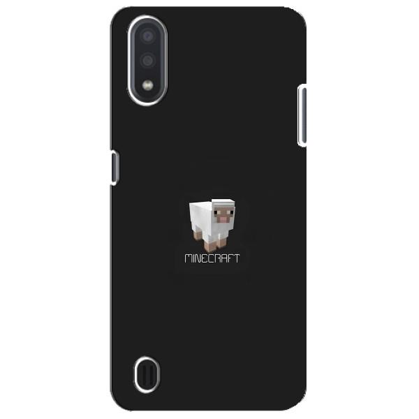 Чехол Майнкрафт на Sansung Galaxy M01 Core (A013F) (AlphaPrint) Minecraft – Овечка Майнкрафт