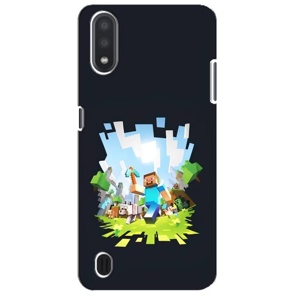Чехол Майнкрафт на Sansung Galaxy M01 Core (A013F) (AlphaPrint) Minecraft – персонажи Minecraft
