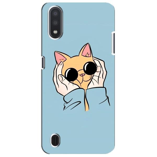 Чехол на Самсунг М01 Кор с Котами (VPrint) – Котик в очках