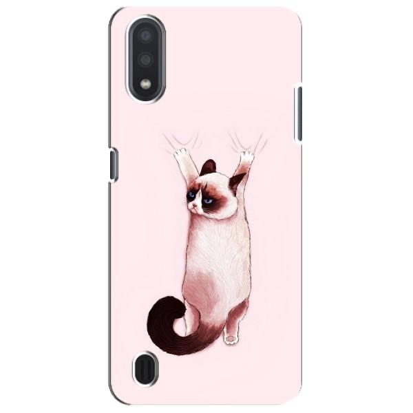 Чехол на Самсунг М01 Кор с Котами (VPrint) – Котик падает