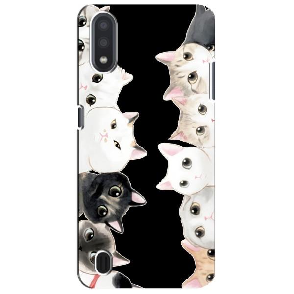 Чехол на Самсунг М01 Кор с Котами (VPrint) – Взгляд котов