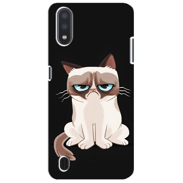 Чехол с принтом для Sansung Galaxy M01 Core (A013F) (AlphaPrint) Модные коты – Грустный кот