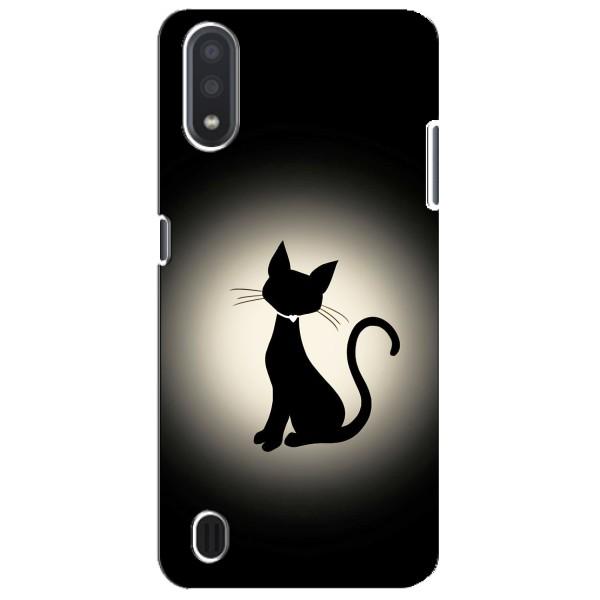 Чехол с принтом для Sansung Galaxy M01 Core (A013F) (AlphaPrint) Модные коты – Силуэт котика