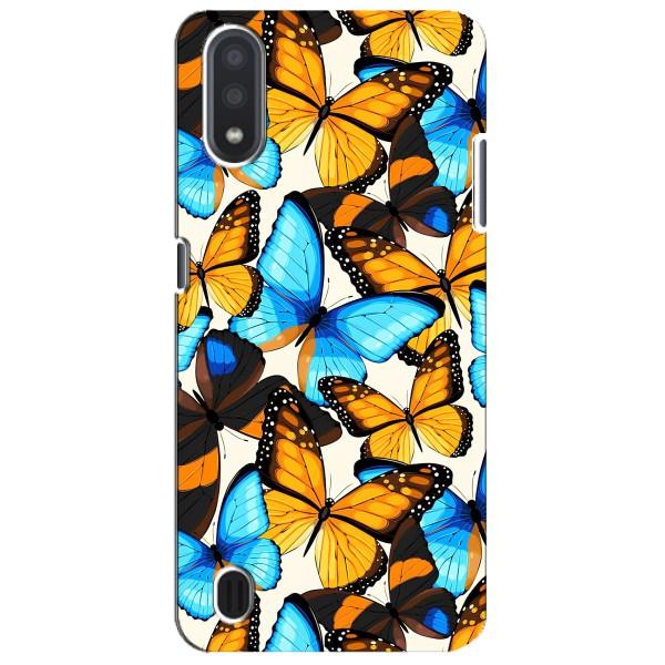 Чехол с принтом для Самсунг М01 Кор - (Прикольные) (AlphaPrint) – Яркие бабочки